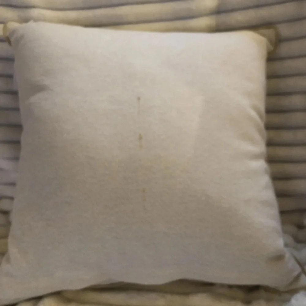 Bead Accent Toss Throw Pillow Starfish Sea Nautical Coastal Collection 18” Gold